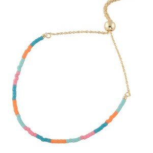 GORJANA  Multicolored Gigi Stripe Miami Adjustable Bracelet. Brand New With Tags